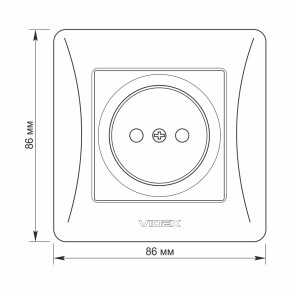 Розетка одинарна біла VIDEX BINERA №5
