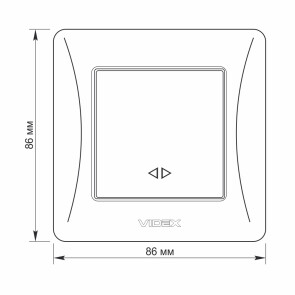 Вимикач одноклавішний проміжний білий VIDEX BINERA №5