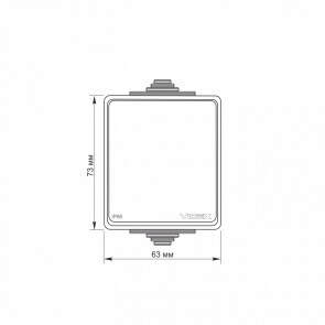 IP65 Выключатель наружный одноклавишный серый VIDEX BINERA №4