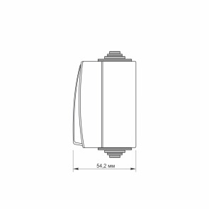 IP65 Вимикач зовнішній двоклавішний сірий VIDEX BINERA №5