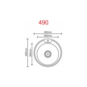 Кухонна мийка з нержавіючої сталі PLATINUM Декор 490 (0,8/180 мм) №6