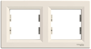 Рамка 2-постова, горизонтальна, Кремова, Asfora EPH5800223 №1