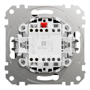 Одноклавишный проходной переключатель 10А-250В, Венге, Sedna Design SDD181106 №2