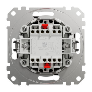 Двухклавишный проходной переключатель 10А-250В, Венге, Sedna Design SDD181108 №2