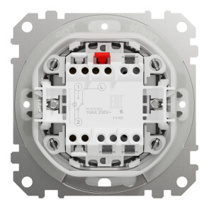 Одноклавішний вимикач IP44, 10А-250В, Алюміній матовий, Sedna Design SDD270101 №2