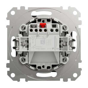 Одноклавишный кнопочный выключатель, Черный, Sedna Design SDD114111 №2