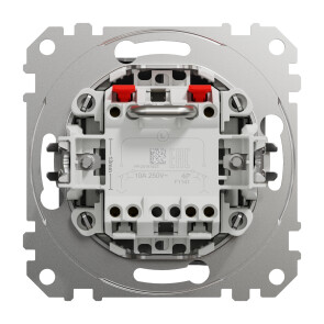 Выключатель для жалюзи кнопочный, 10А-250В, Алюминий, Sedna Design SDD113114 №2