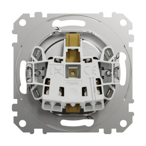 Розетка силова з заземленням, 16A - 250В зі шторками, Алюміній матовий, Sedna Design SDD170022 №2