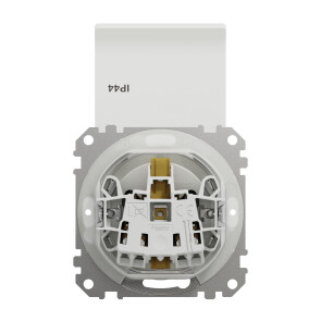 Розетка силовая с заземлением с крышкой IP44, 16A - 250В со шторками, Белый, Sedna Design SDD211024 №2