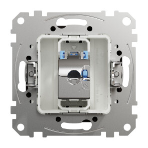 Комп'ютерна розетка RJ45, кат. 6, экр. STP, Венге, Sedna Design SDD181461S №2