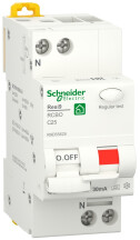 Диференційний автомат 6kA 1P+N 25A C 30mA А, Resi9 Schneider Electric R9D55625