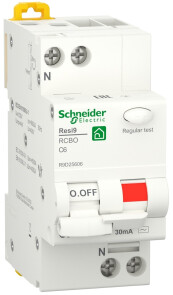 Диференційний автомат 6kA 1P+N 6A C 30mA АC, Resi9 Schneider Electric R9D25606 №1