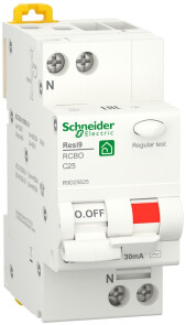 Диференційний автомат 6kA 1P+N 25A C 30mA АC, Resi9 Schneider Electric R9D25625 №1