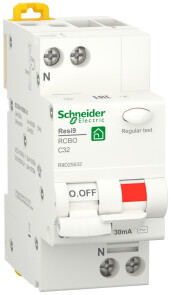 Диференційний автомат 6kA 1P+N 32A C 30mA АC, Resi9 Schneider Electric R9D25632 №1