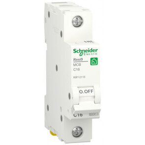 Автоматичний вимикач 6kA 1P 16A C, Resi9 Schneider Electric R9F12116 №1