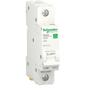 Автоматичний вимикач 6kA 1P 50A C, Resi9 Schneider Electric R9F12150 №1