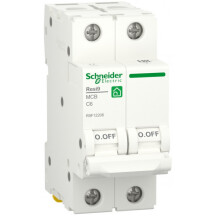 Автоматичний вимикач 6kA 2P 6A C, Resi9 Schneider Electric R9F12206