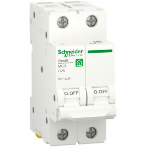 Автоматичний вимикач 6kA 2P 25A C, Resi9 Schneider Electric R9F12225 №1