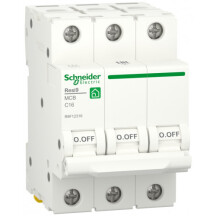 Автоматичний вимикач 6kA 3P 16A C, Resi9 Schneider Electric R9F12316