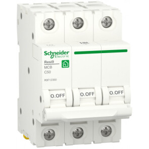 Автоматический выключатель 6kA 3P 50A C, Resi9 Schneider Electric R9F12350 №1