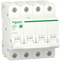 Автоматичний вимикач 6kA 4P 25A C, Resi9 Schneider Electric R9F12425