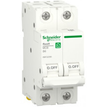 Автоматичний вимикач 6kA 2P 6A В, Resi9 Schneider Electric R9F02206