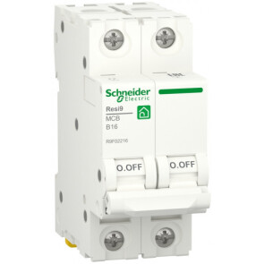 Автоматичний вимикач 6kA 2P 16A В, Resi9 Schneider Electric R9F02216 №1