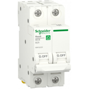 Автоматичний вимикач 6kA 2P 25A В, Resi9 Schneider Electric R9F02225 №1