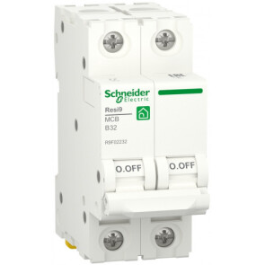 Автоматический выключатель 6kA 2P 32A В, Resi9 Schneider Electric R9F02232 №1