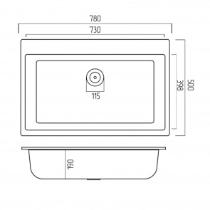 Гранитная мойка для кухни PLATINUM 7850 BOGEMA матовая Черный металлик №2