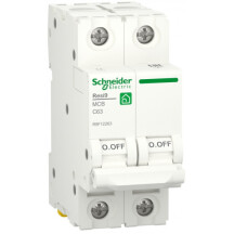 Автоматичний вимикач 6kA 2P 63A C, Resi9 Schneider Electric R9F12263