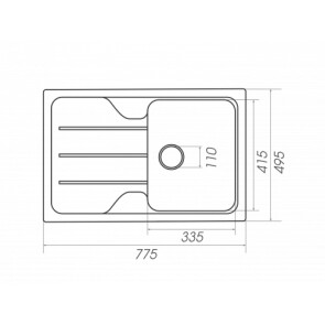 Гранитная мойка для кухни PLATINUM 7850 VERONA матовая Черная №2