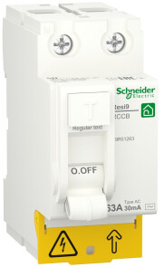 Устройство защитного отключения 2P 63A 30mA АС, Resi9 Schneider Electric R9R51263 №1