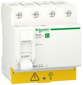 Устройство защитного отключения 4P 40A 30mA АС, Resi9 Schneider Electric R9R51440 №1