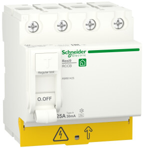 Пристрій захисного відключення 4P 25A 30mA А, Resi9 Schneider Electric R9R61425 №1