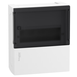 Щит Resi9 MP 1ряд/8 модулів, навісний, димчасті дверцята Schneider Electric MIP12108S №1