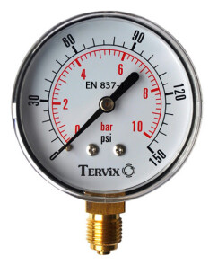 Манометр Tervix Pro Line 50 0-10 бар 1/4" рад. №1