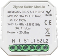 Умный выключатель Tervix Pro Line ZigBee Switch (2 клавиши)