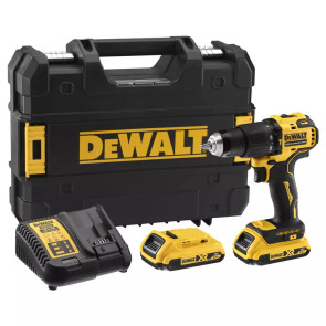 Дрель-шуруповерт аккумуляторная бесщёточная ударная DeWALT DCD709D2T №1