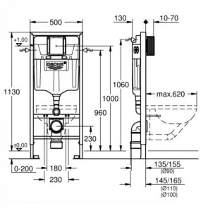 Система инсталляции для унитаза 3 в 1 Grohe Rapid SL 39501000 №5