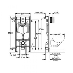 Система инсталляции для унитаза 5 в 1 Grohe Rapid SL 38827000 №3