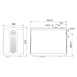 Насосная станция SHIMGE CA600 (0.6 кВт, Нmax 45 м, Qmax 100 л/мин) №3