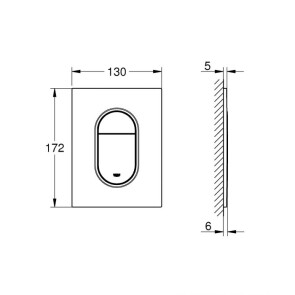 Клавиша смыва Grohe Arena Cosmopolitan S 37624GN0 №2