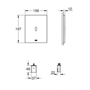 Grohe Tectron Bau E Инфракрасная электроника для смывного бачка унитаза GD 2 (39882000) №4