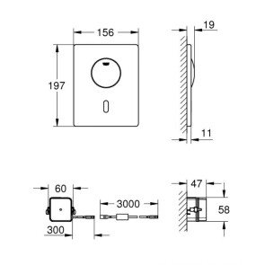 Клавиша смыва Grohe Tectron Skate 37419000 №2